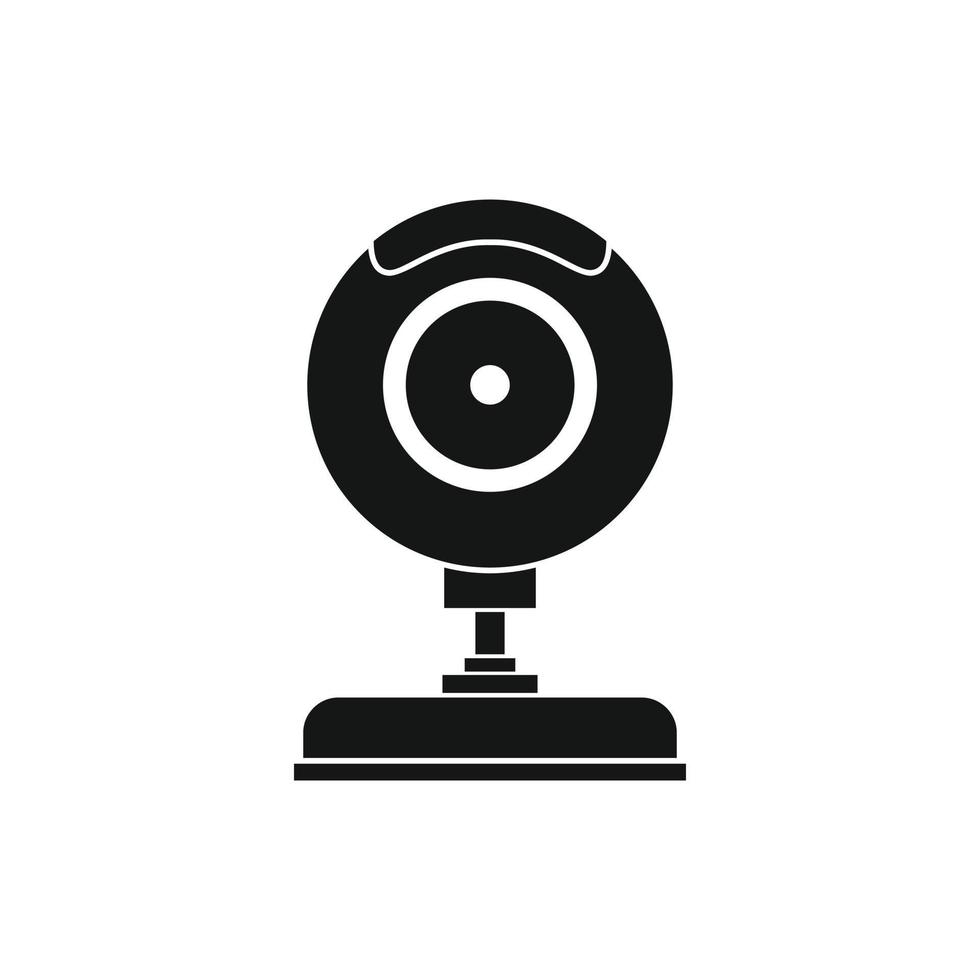 Webcam icon in simple style vector