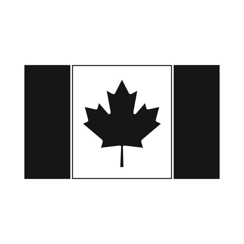 Flag of Canada icon, simple style vector