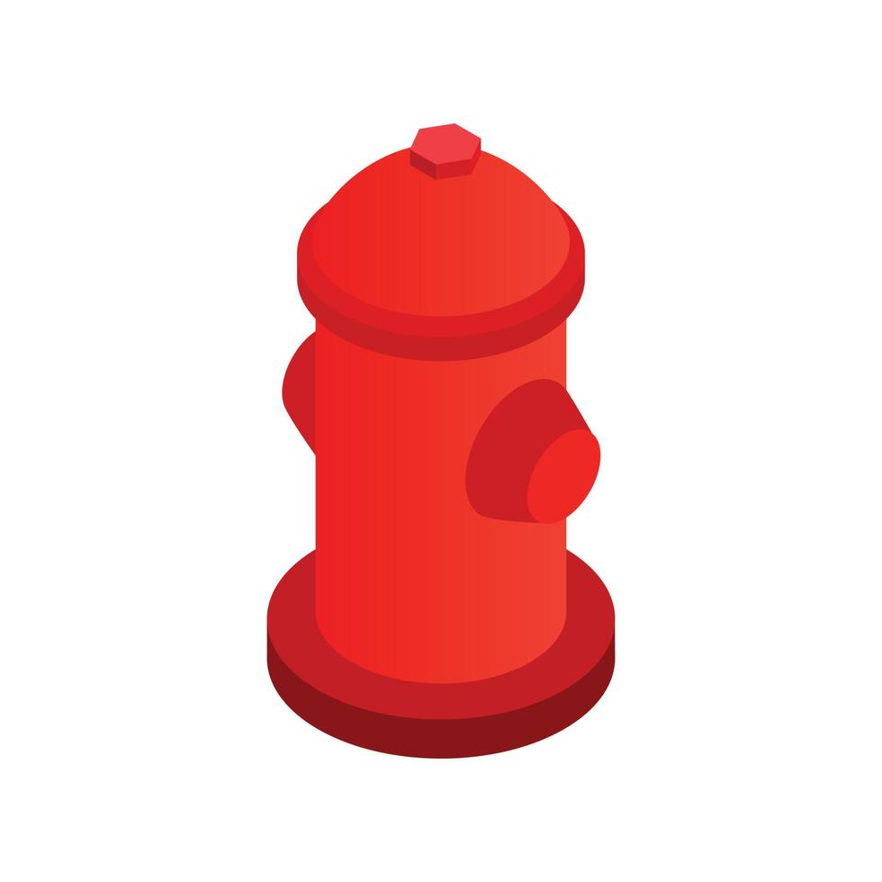 Fire hydrant isometric 3d icon vector