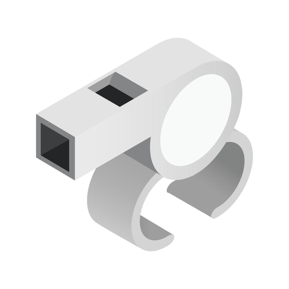 Blowing whistle isometric 3d icon vector