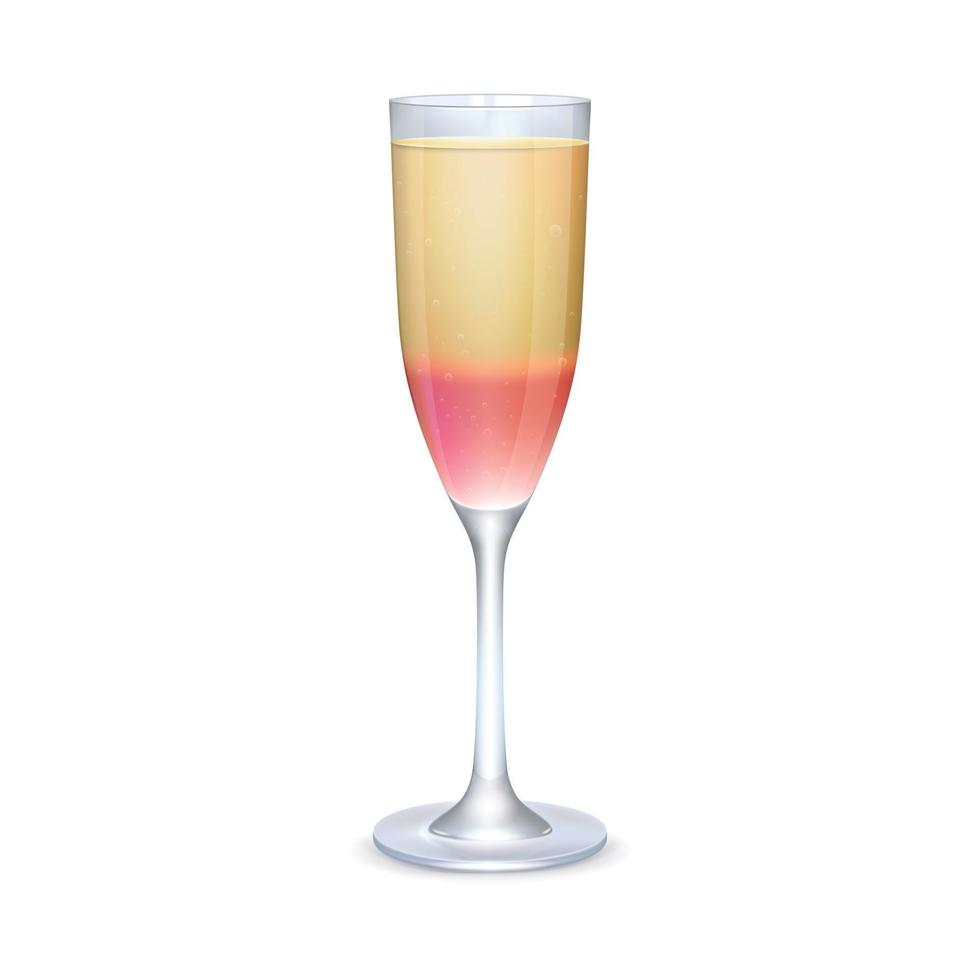 Colorful layered alcohol drink vector