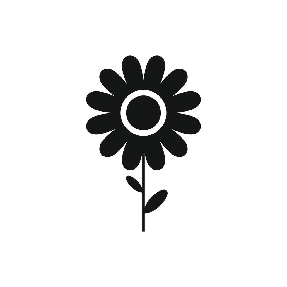 icono de flor en estilo simple vector