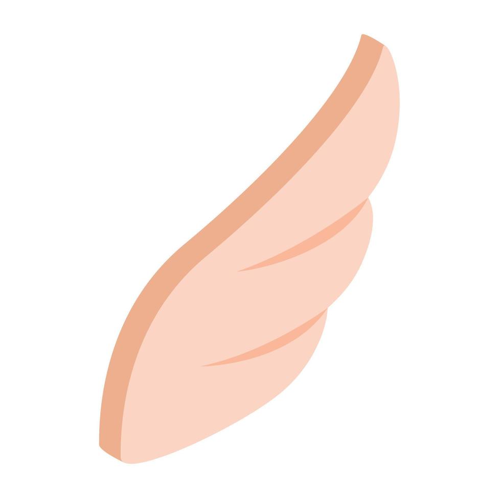 Apricot wing icon, isometric 3d style vector