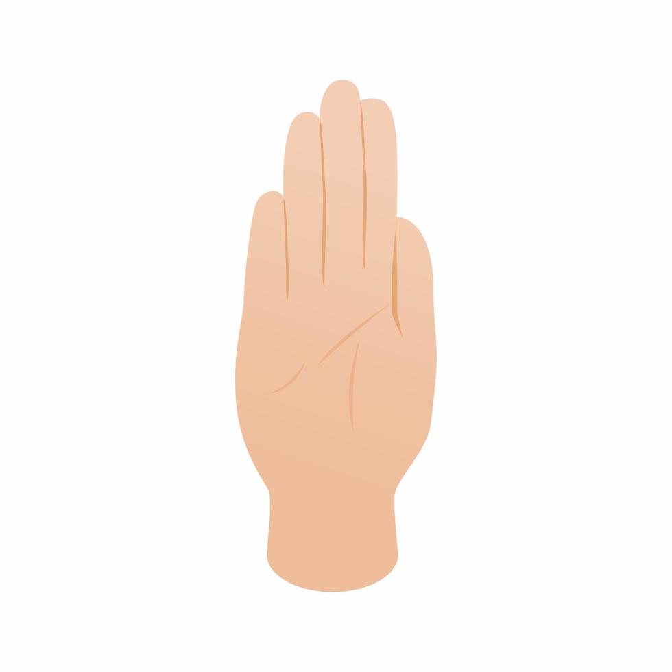 Stop gesture icon, isometric 3d style vector