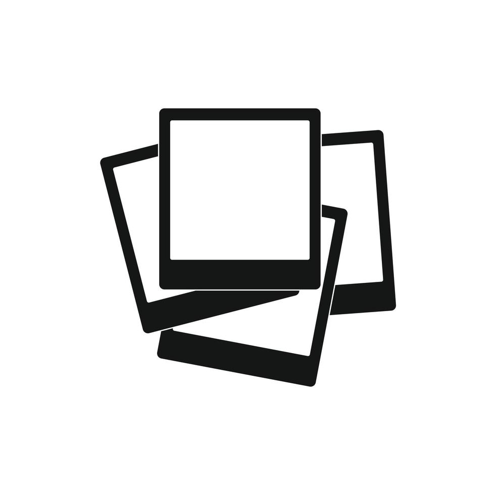 icono de fotos en estilo simple vector