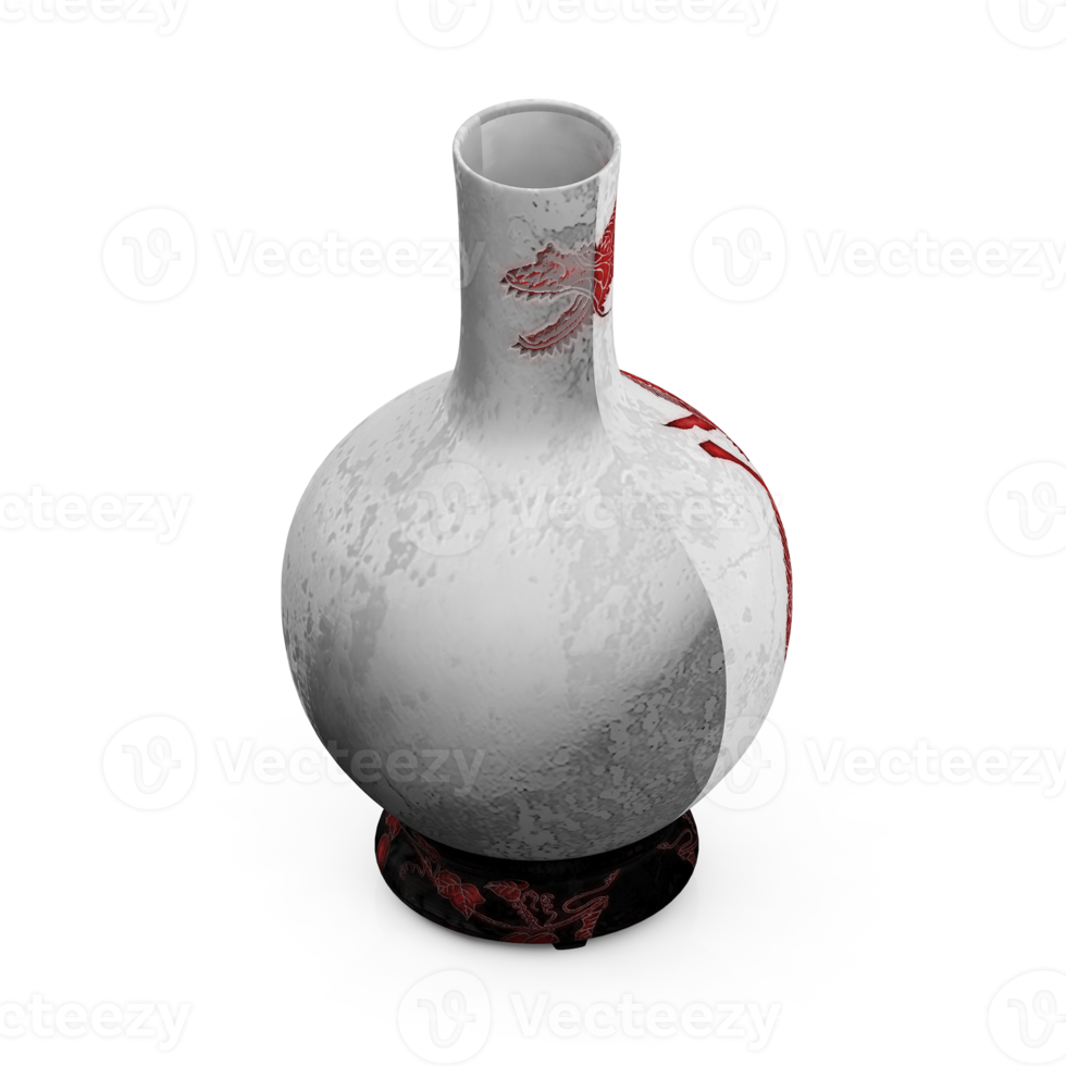 vases isométriques rendu 3d png