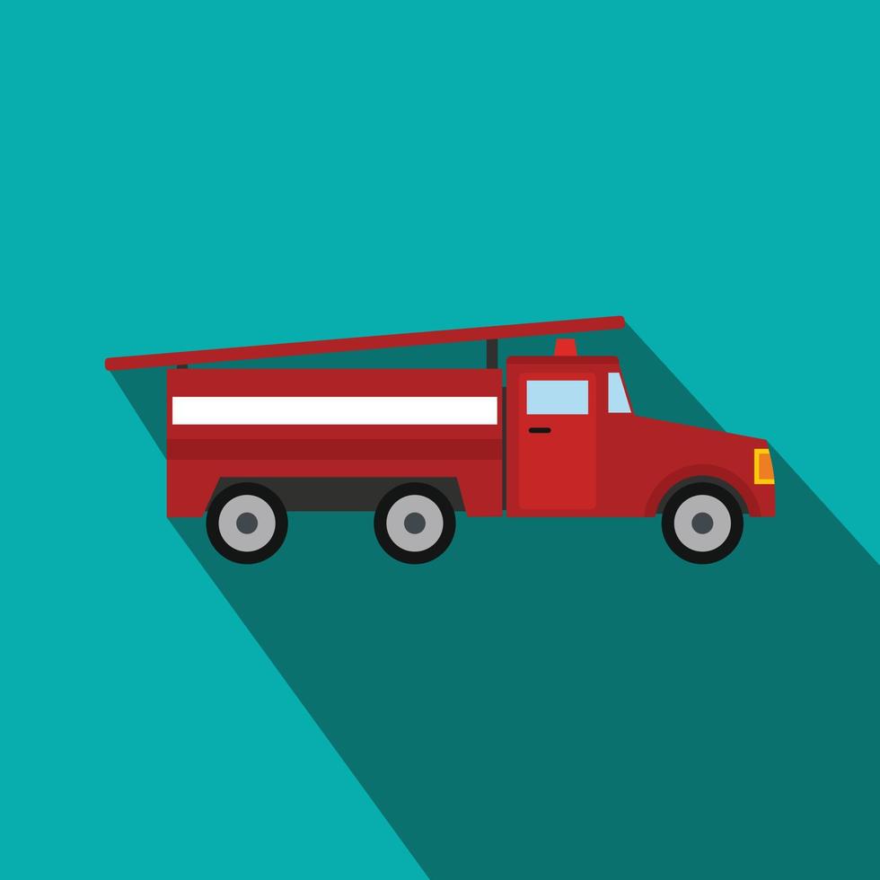 Fire truck flat icon vector