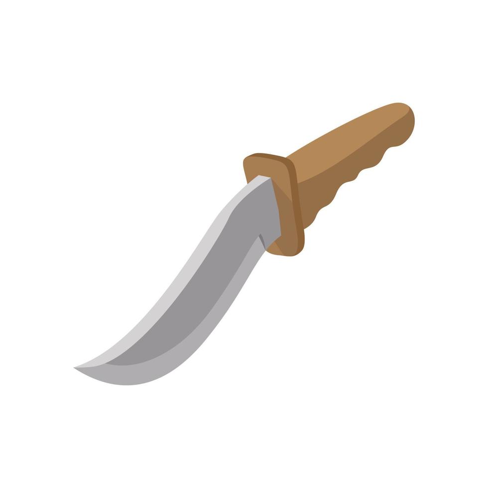 Hunting knife cartoon icon vector