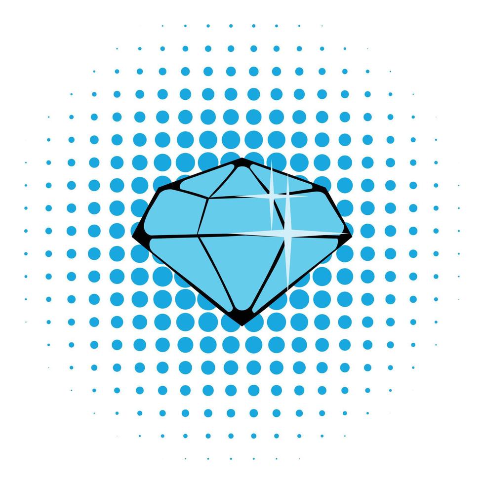 Crystal icon, comics style vector