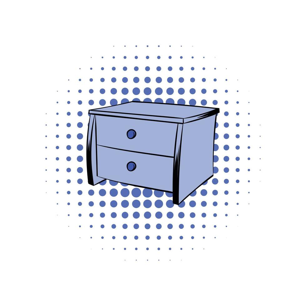 Blue chest comics icon vector