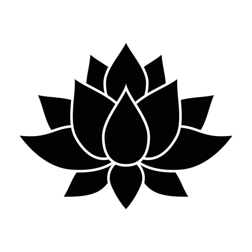 Lotus flower sign vector