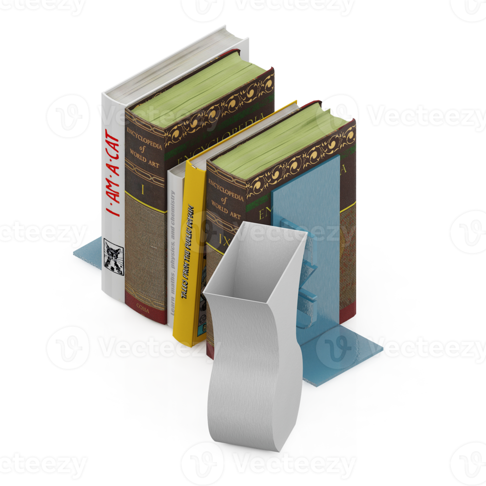 Isometric Books 3D render png