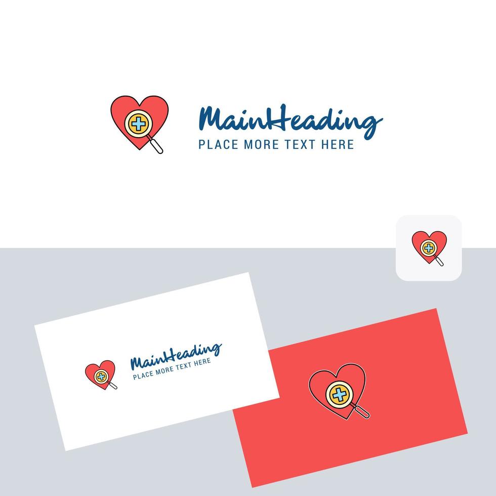 logotipo de vector de corazón con plantilla de tarjeta de visita elegante vector de identidad corporativa