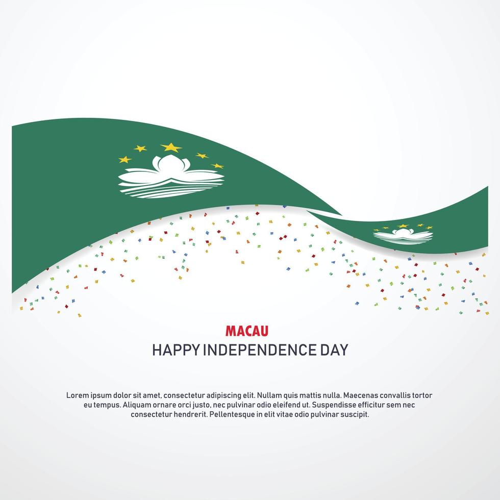 Macau Happy independence day Background vector