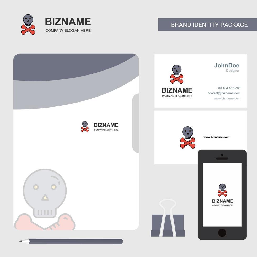 Danger Business Logo File Cover Visiting Card and Mobile App Design Vector Illustration