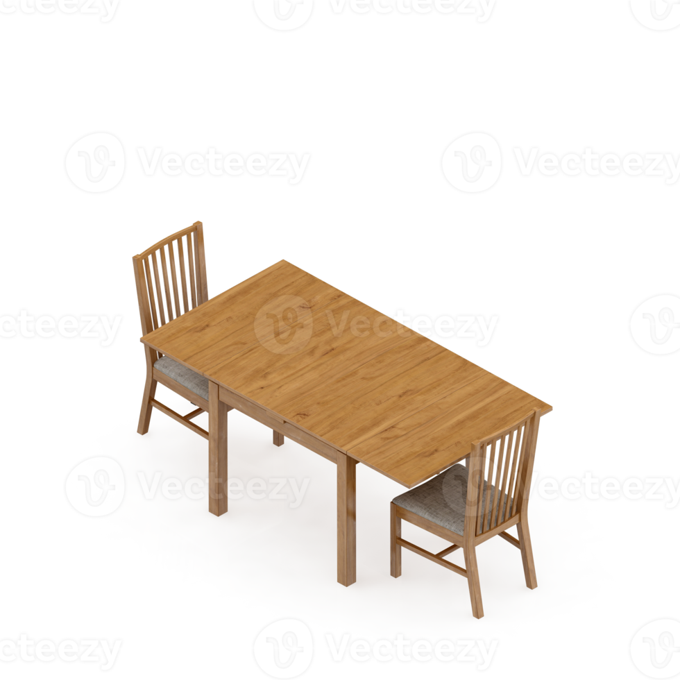 Isometric Table 3D render png