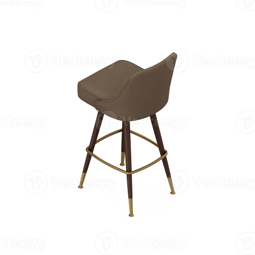 Isometric Chair 3D isolated rendering png