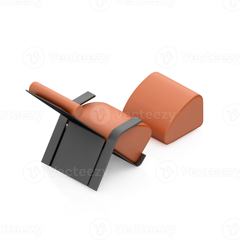 Isometric Chair 3D isolated rendering png