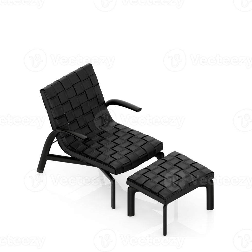 Isometric Chair 3D isolated rendering png