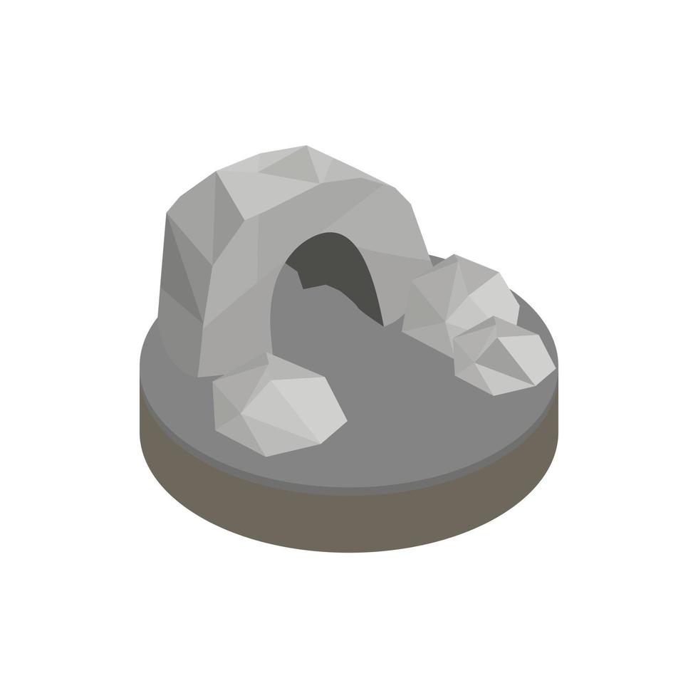 Underground cave isometric 3d icon vector