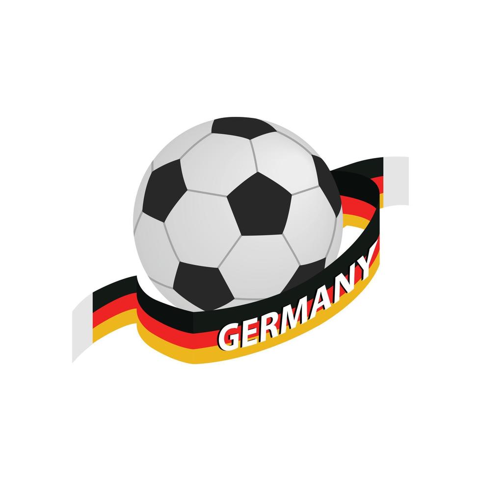 equipo de fútbol alemania icono isométrico 3d vector