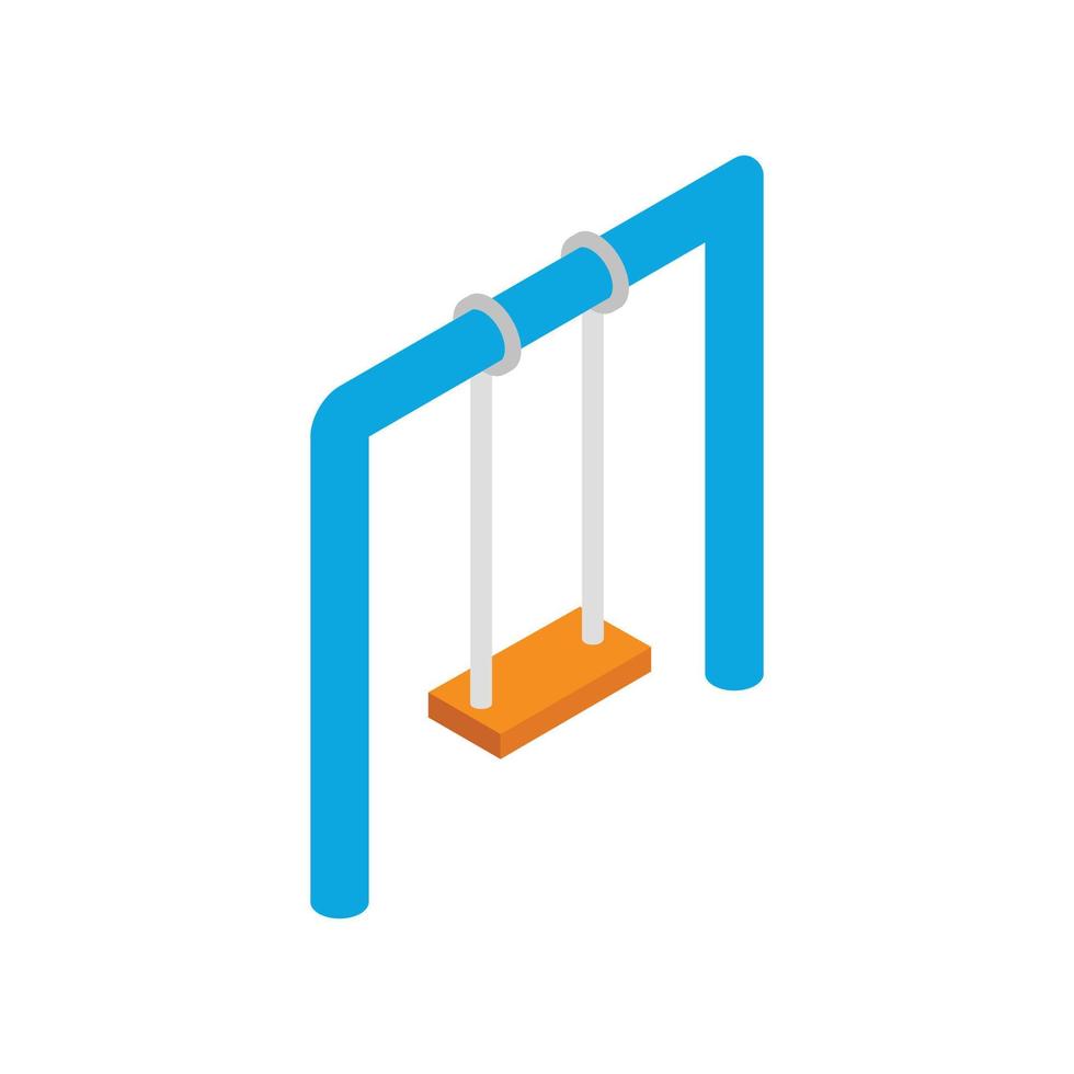 Swing isometric 3d icon vector