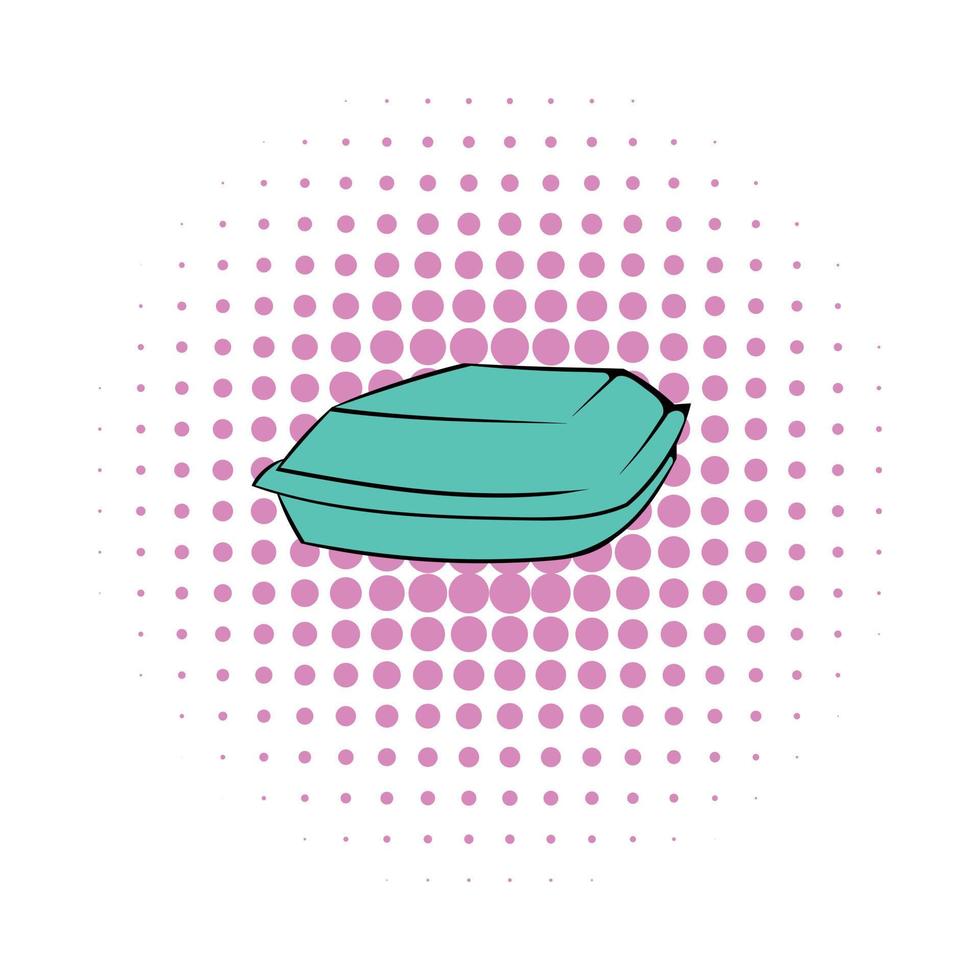 Food box icon, comics style vector