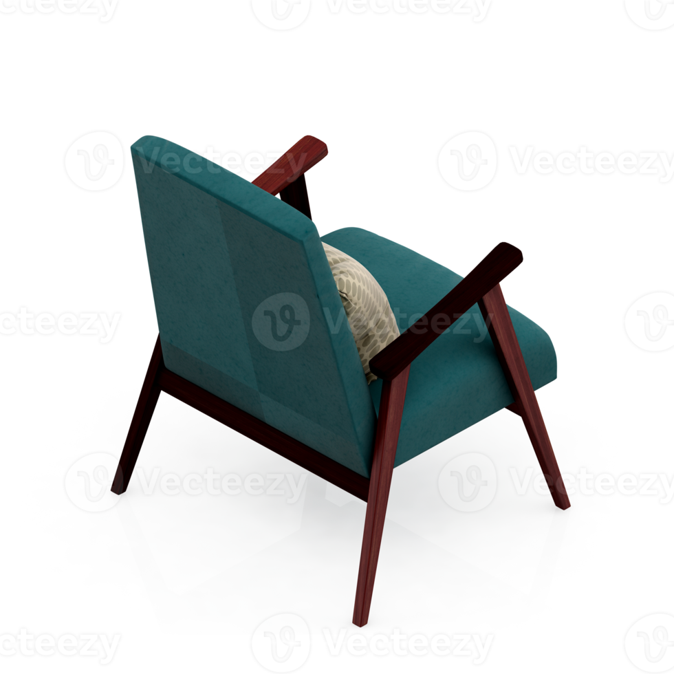 Isometric Chair 3D isolated rendering png