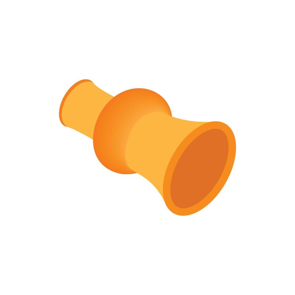 Hunting horn isometric 3d icon vector