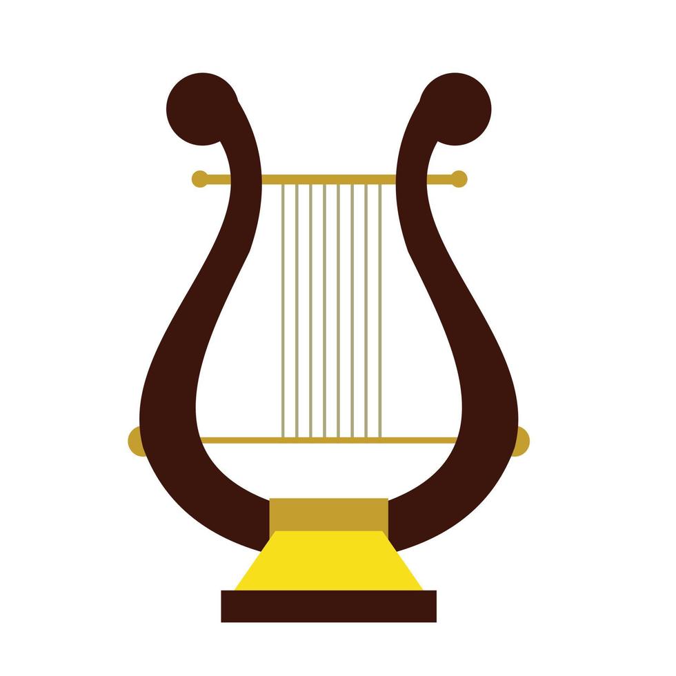 Lyre flat icon vector