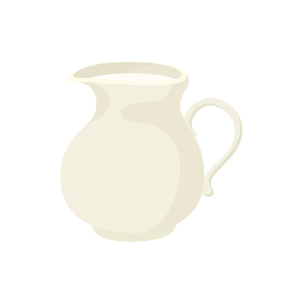 icono de jarra de leche, estilo de dibujos animados vector