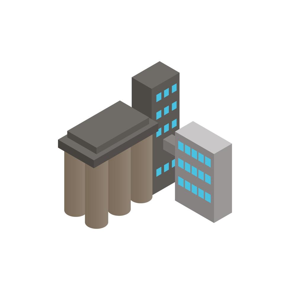 Factory isometric 3d icon vector