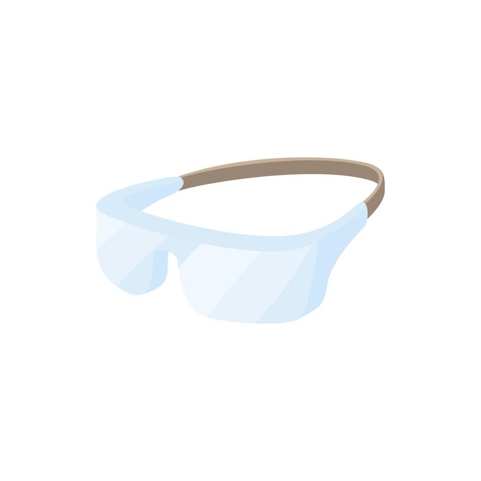 icono de gafas de seguridad estilo de dibujos animados vector