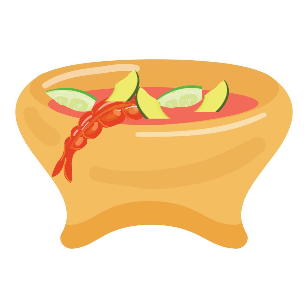chili con carne icono vector de dibujos animados. comida mexicana