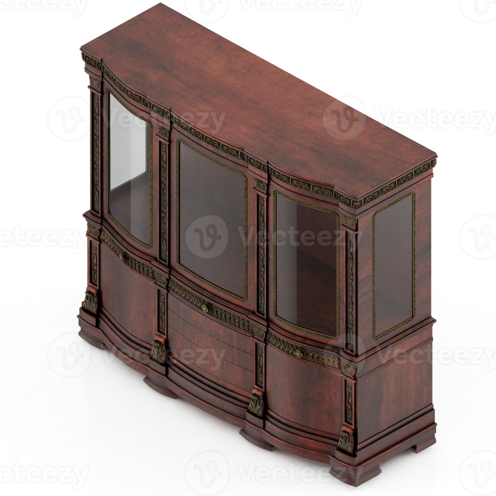 Isometric Cabinet 3D render png