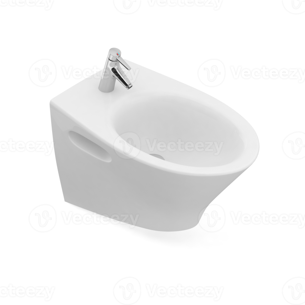 Isometric bathroom items 3D isolated render png