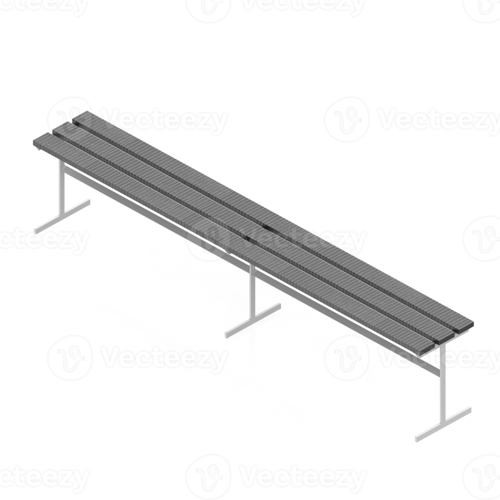 Isometric bench 3D render png