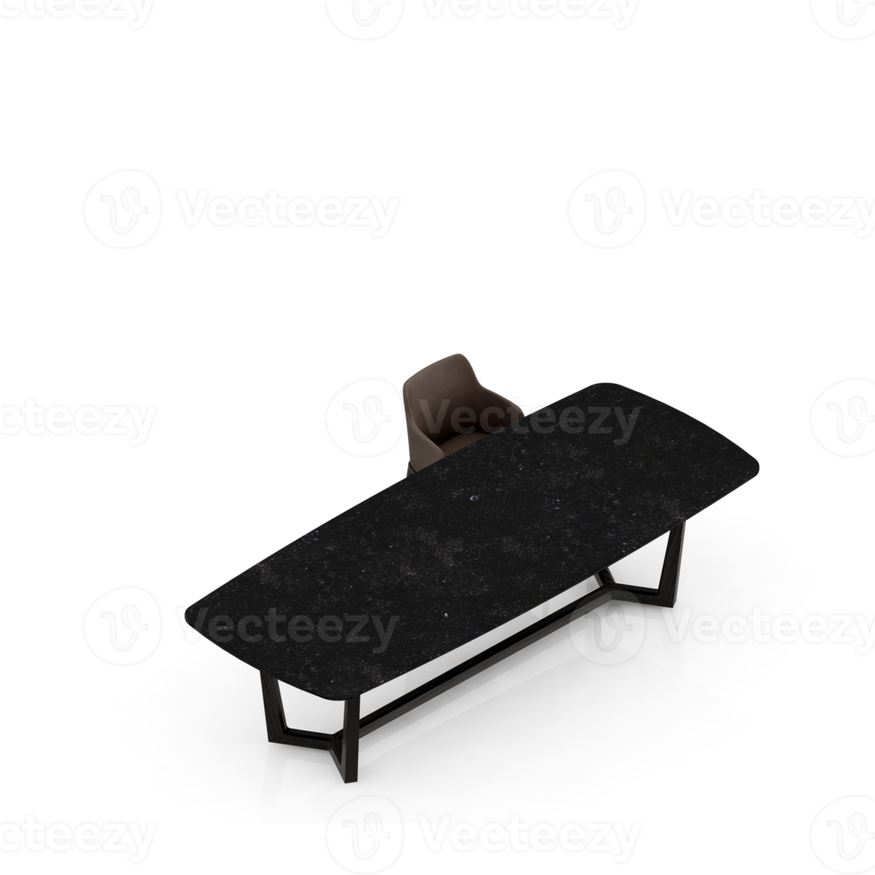 Isometric Table Set 3D render png