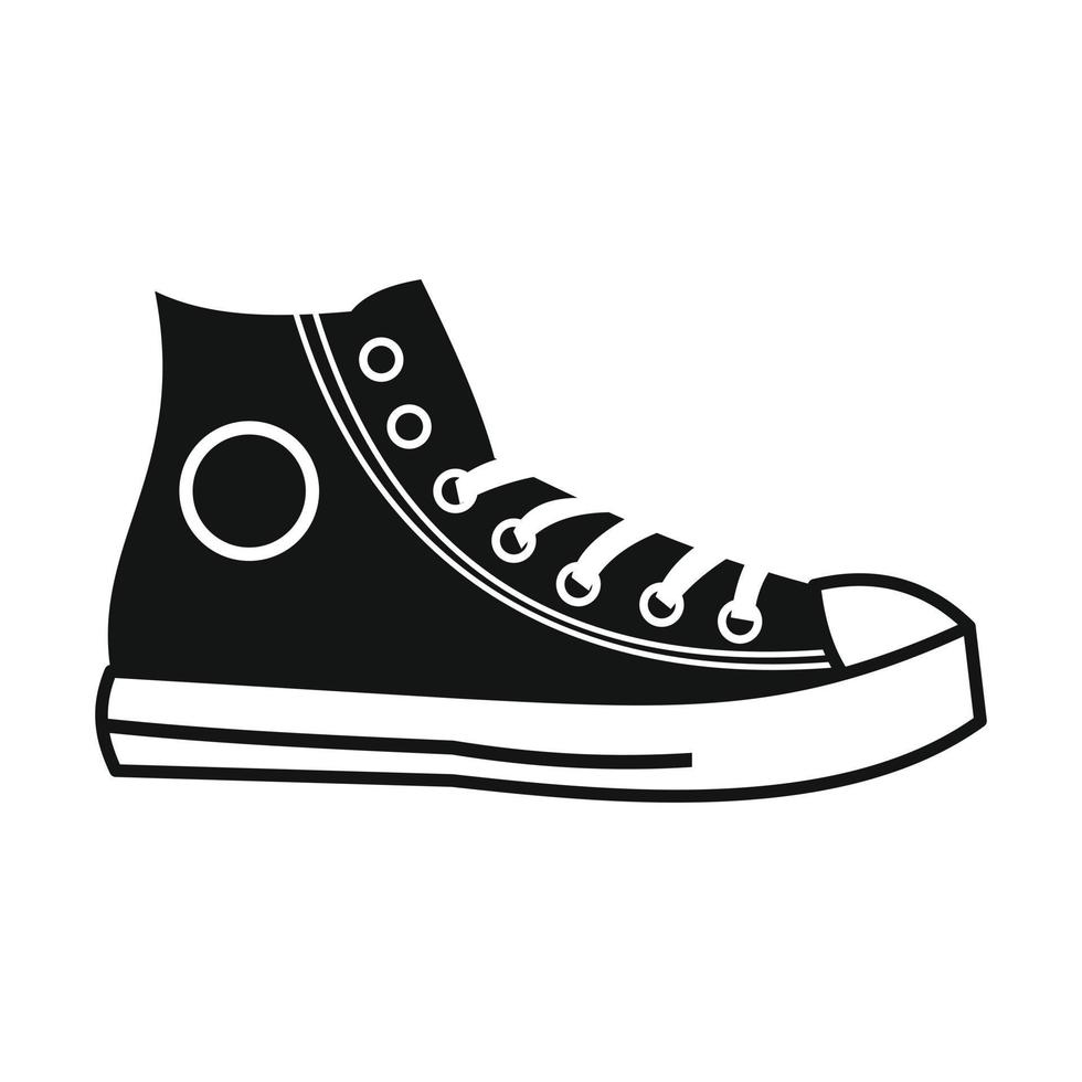 icono simple de zapatillas retro vector