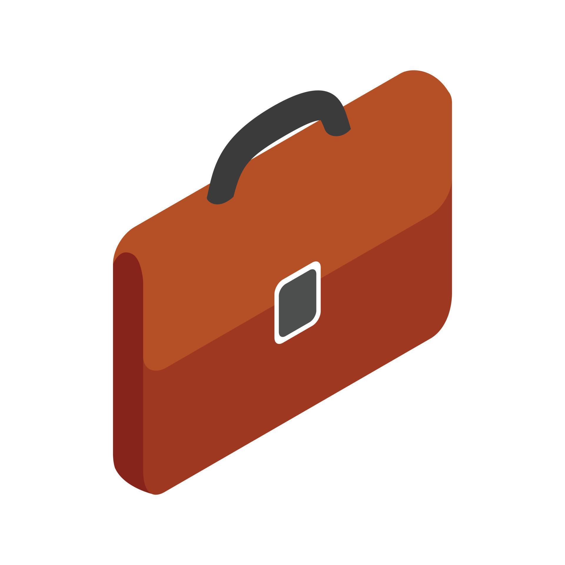 Brown business briefcase icon, isometric 3d style 14167479 Vector Art