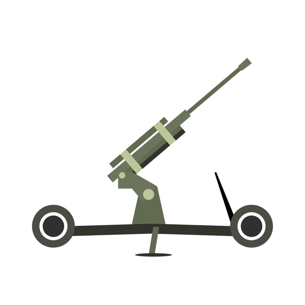 Howitzer artillery flat icon vector