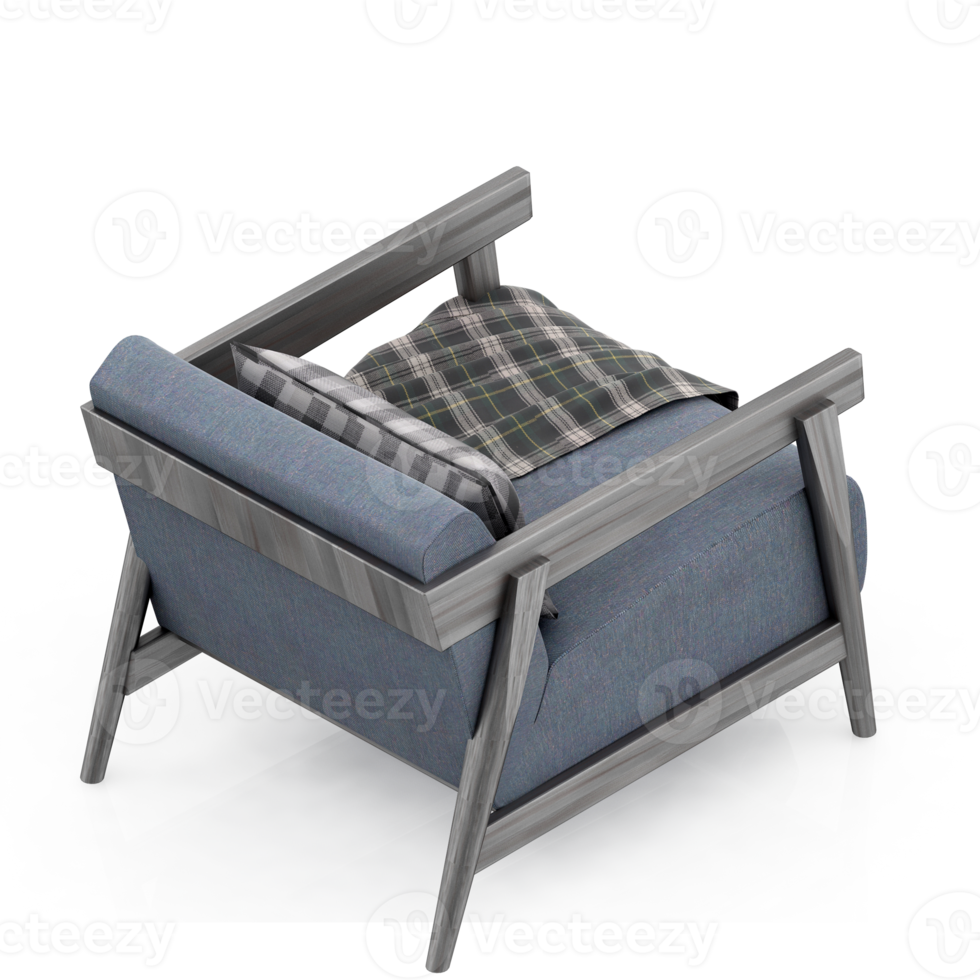 Isometric Armchair Isolated 3D render png