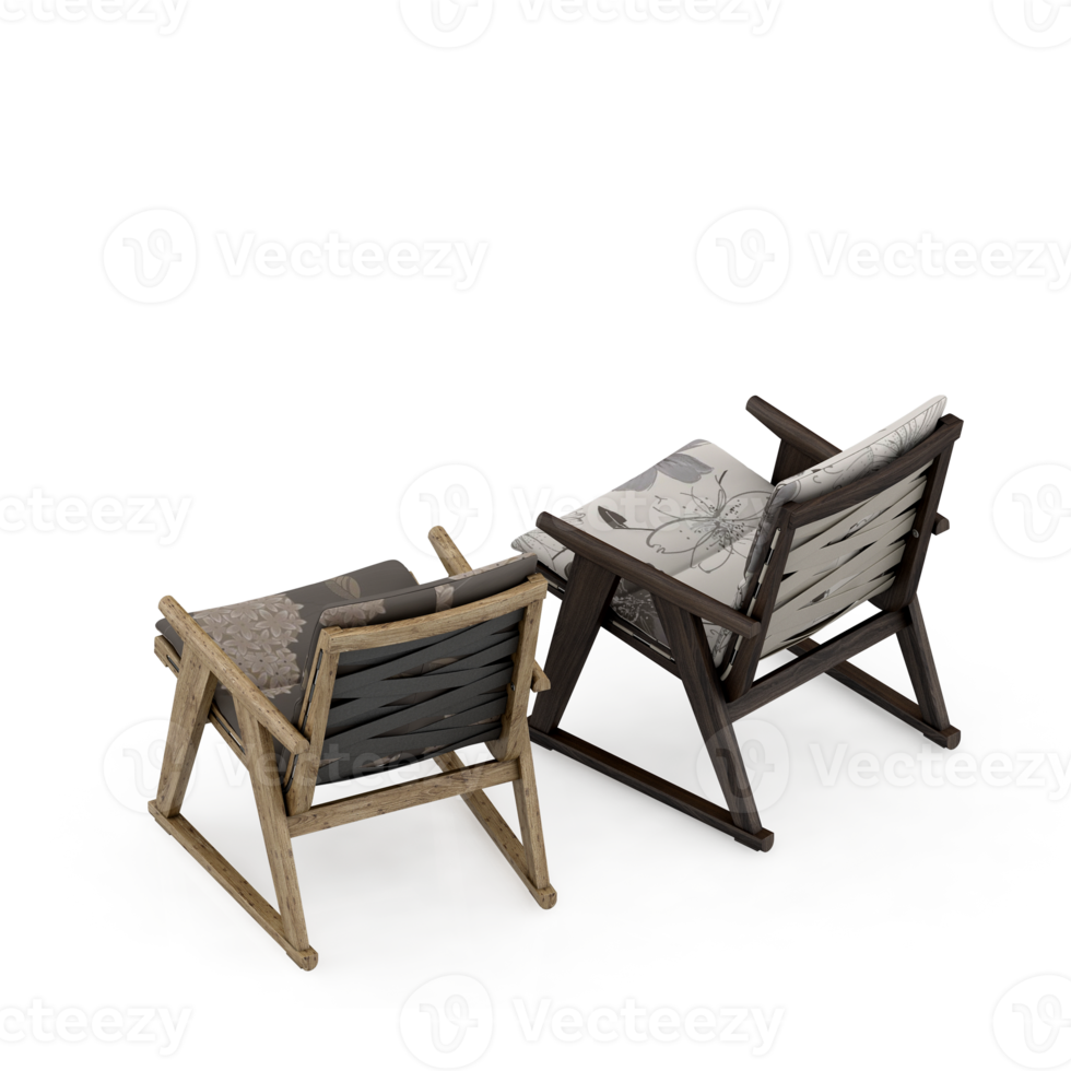 Isometric Chair 3D isolated rendering png