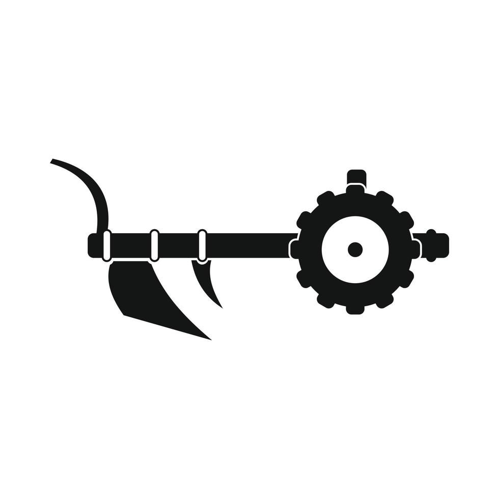 Plough icon black vector