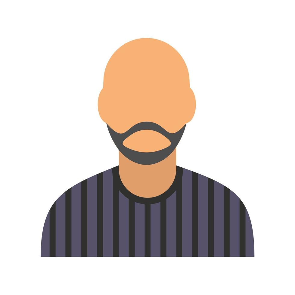 hombre con icono de avatar de barba vector