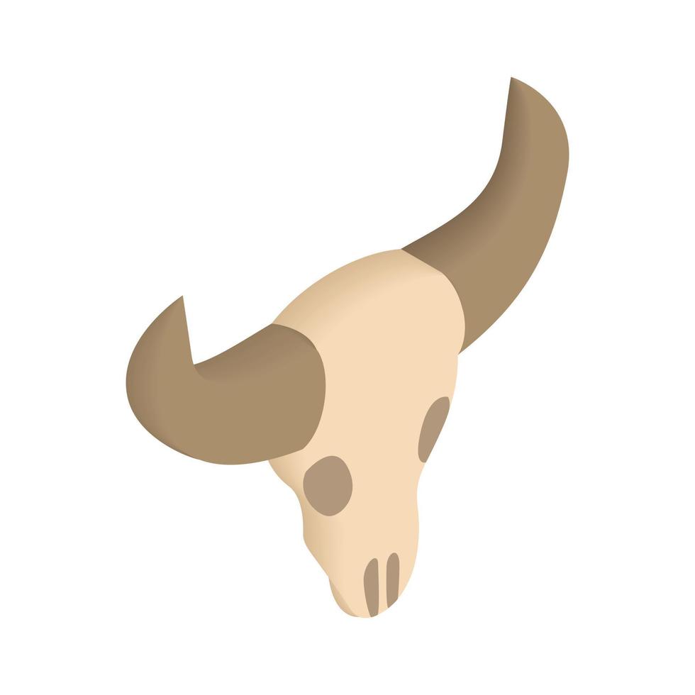 Buffalo skull isometric 3d icon vector