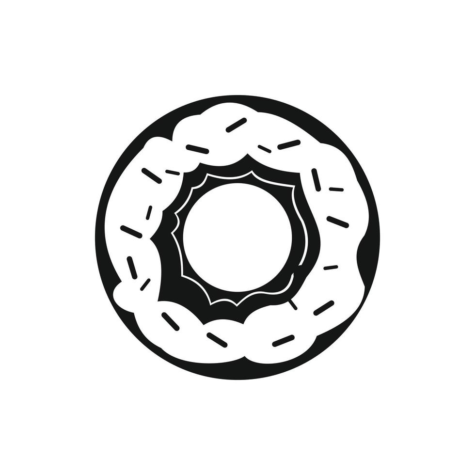 Donut icon in simple style vector