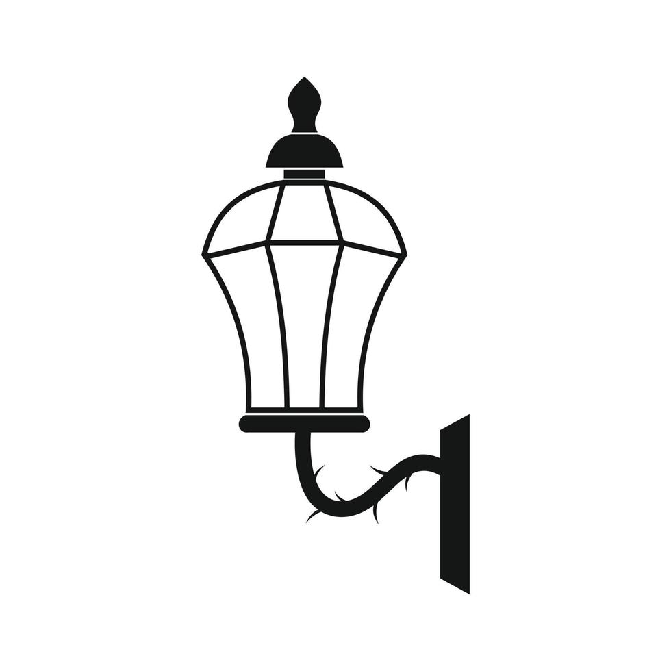 An old lamp in London icon, simple style vector