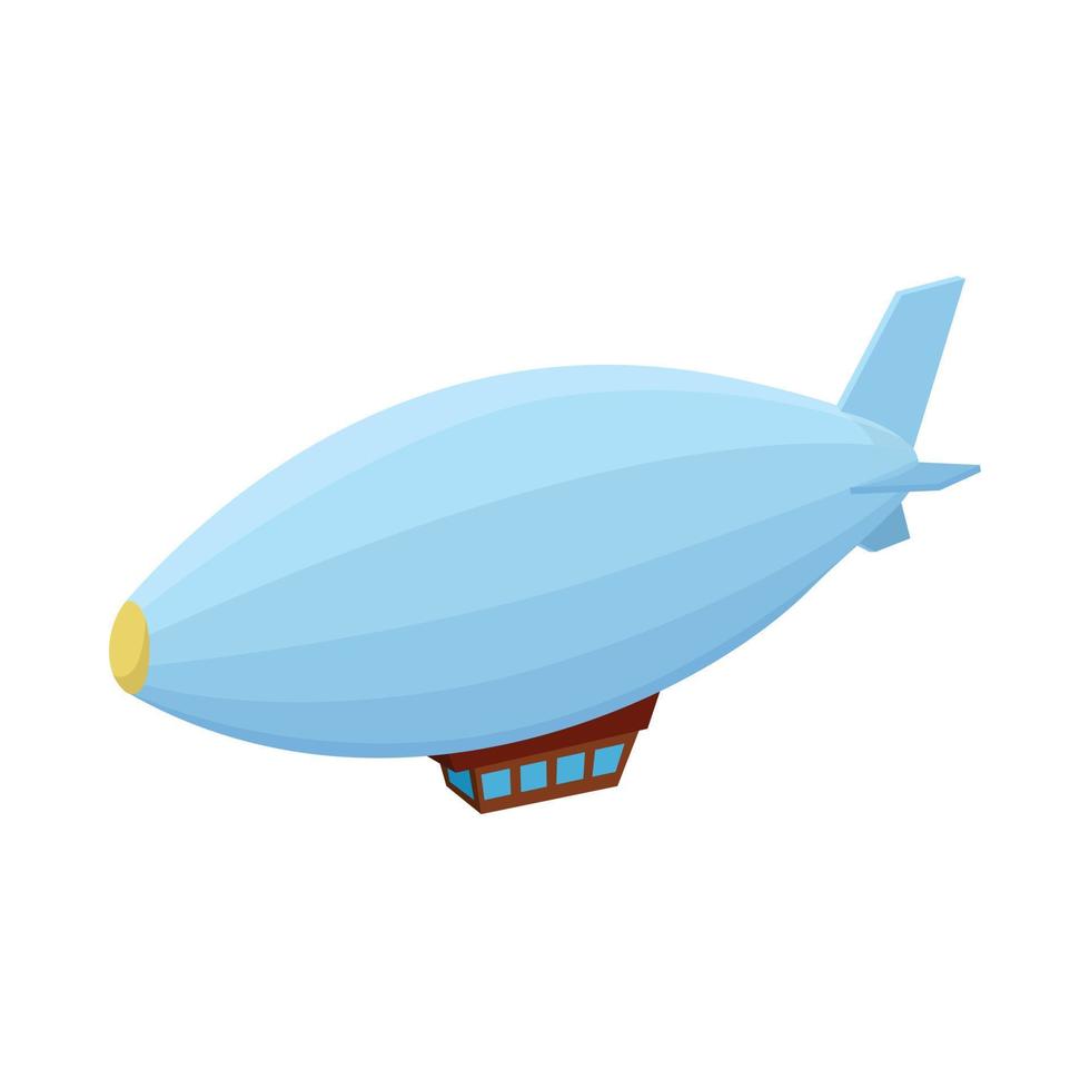 icono de dirigible, estilo de dibujos animados vector