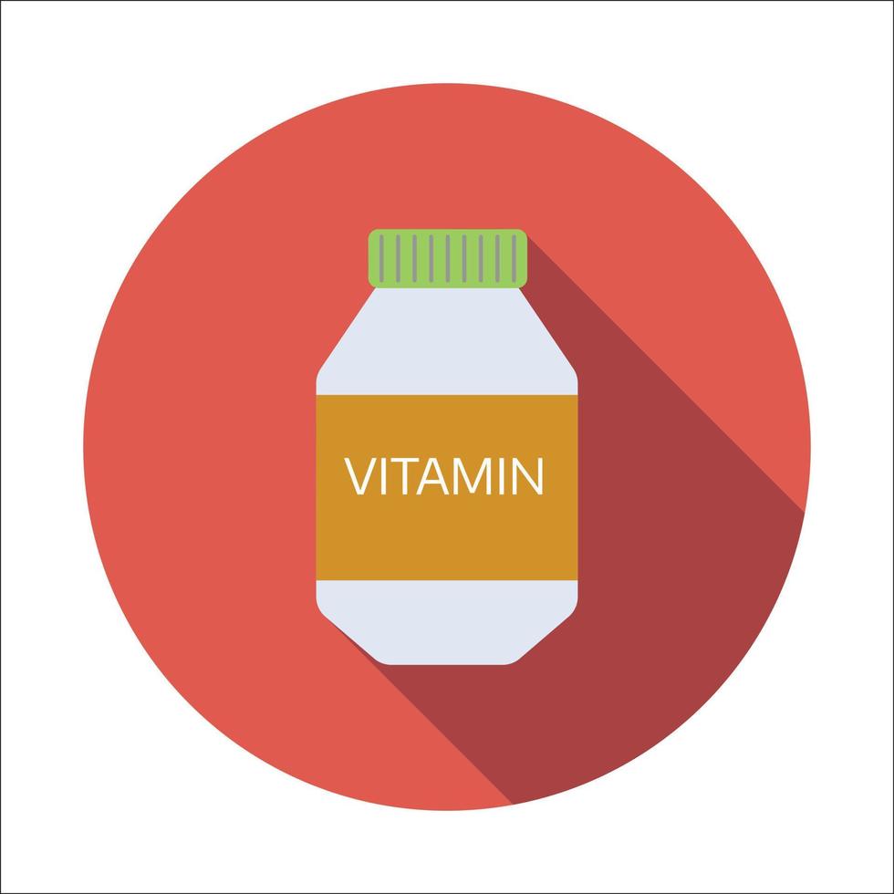 Vitamin flat icon vector